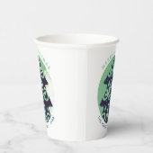 Festive Green kerstboomfamilie Feestdagen Papieren Bekers (Rechts)