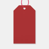 Festive Green Kerstmis Poinsettia Holiday Weddensc Cadeaulabel (Achterkant)