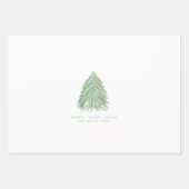 Festive Green Kerstmis Tree Waterverf Holiday Inpakpapier Vel (Voorkant)