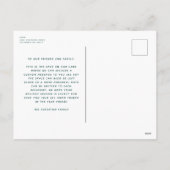 Festive green kerstplein één foto feestdagenkaart (Achterkant)