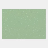 Festive Green Merry Christmas Tree Waterverf Inpakpapier Vel (Voorkant 2)