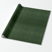 Festive Green Modern Art Deco Gold Pattern 102 Cadeaupapier (Uitgerold)