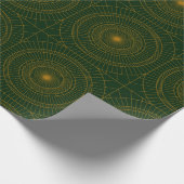 Festive Green Modern Art Deco Gold Pattern 105 Cadeaupapier (Hoek)
