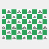 Festive Green Pet-foto kerstboom Inpakpapier Vel (Voorkant 3)