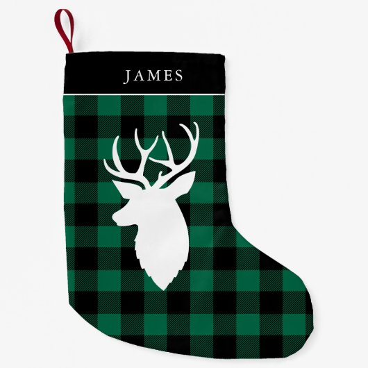 Festive Green Pset Pattern Kleine Kerstsok (Voorkant)