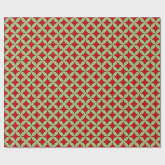 Festive Green & Red Christmas Wrapping Paper Cadeaupapier (Vlak)