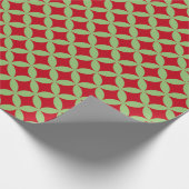 Festive Green & Red Christmas Wrapping Paper Cadeaupapier (Hoek)
