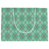 Festive Green Red-kerstcadeau Groot Cadeauzakje (Achterkant)