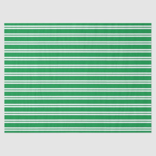 Festive Green Stripes-kerstkwestie Tissuepapier (Voorkant)