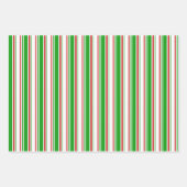Festive Green, White, Red kerststijl Inpakpapier Vel (Voorkant 3)