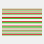 Festive Green, White, Red kerststijl Inpakpapier Vel (Voorkant)