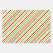 Festive Green, White, Red kerststijl Patronen Inpakpapier Vel (Voorkant 2)