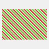 Festive Green, White, Red kerststijl Patronen Inpakpapier Vel (Voorkant)