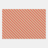 Festive Green, White, Red kerststijl Patronen Inpakpapier Vel (Voorkant)