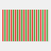 Festive Green, White, Red met kerst Threadlines Inpakpapier Vel (Voorkant 3)