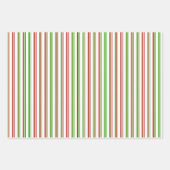 Festive Green, White, Red met kerst Threadlines Inpakpapier Vel (Voorkant 2)