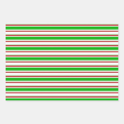 Festive Green, White, Red met kerst Threadlines Inpakpapier Vel (Voorkant)