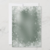 Festive green white sneeuwelegant kerst kaart (Achterkant)