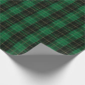 Festive Green Winter Kerstmis Pattern Cadeaupapier (Hoek)