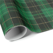 Festive Green Winter Kerstmis Pattern Cadeaupapier (Rol Hoek)