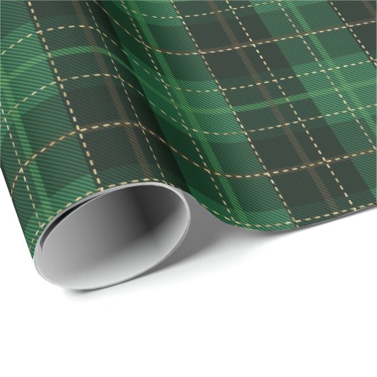Festive Green Winter Kerstmis Pattern Cadeaupapier (Rol Hoek)