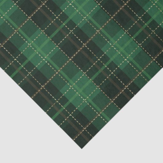 Festive Green Winter Kerstmis Pattern Tissuepapier (Detail)