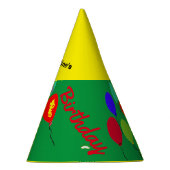 Festive Green Yellow Party Pet ballonnen Feesthoedjes (Rechts)