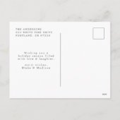 Festive Greenery & Holly Berries Wreatfoto Feestdagenkaart (Achterkant)