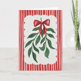 Festive Greenery Watercolor Holiday Card Kaart