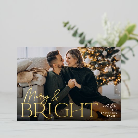 Festive Greeting | Fantastische en heldere horizon Folie Feestdagenkaart (Staand Voorkant)