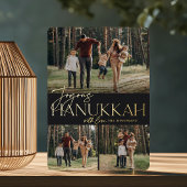 Festive Greeting | Joyous Hanukkah 3 Foto Folie Feestdagenkaart