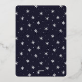 Festive Greeting | Nieuwste kerstdag 3 Foto Folie Feestdagenkaart (Achterkant)