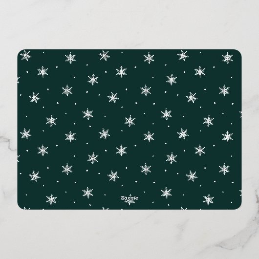 Festive Greeting | Nieuwste kerstdag 3 Foto Folie Feestdagenkaart (Achterkant)