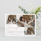 Festive Greeting | Nieuwste kerstfoto Feestdagenkaart (Staand voorkant)