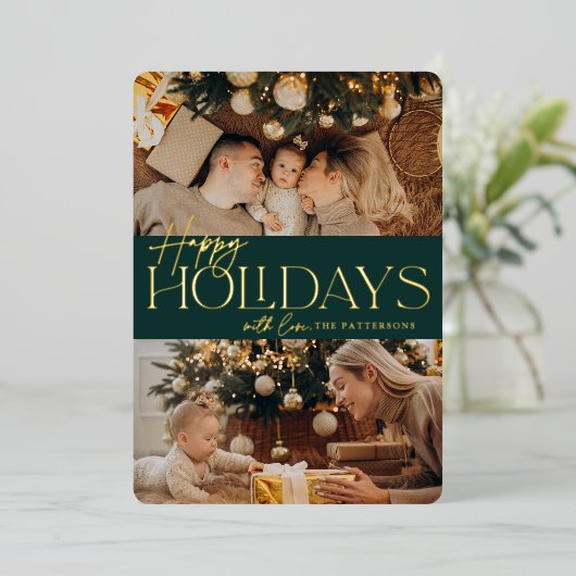 Festive Greeting | Prettige feestdagen 2 Foto (Staand Voorkant)