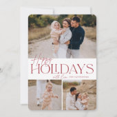 Festive Greeting | Prettige feestdagen 3 Foto Feestdagenkaart (Voorkant)