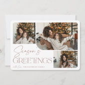 Festive Greeting | Seizoensgroeten 3 Foto Feestdagenkaart (Voorkant)
