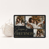 Festive Greeting | Seizoensgroeten 3 Foto Folie Feestdagenkaart