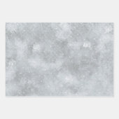 Festive Grey Photo Snowflake-kerstscript Inpakpapier Vel (Voorkant 3)