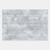 Festive Grey Photo Snowflake-kerstscript Inpakpapier Vel (Voorkant 2)