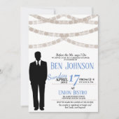 Festive Groom Shower-uitnodiging Kaart (Voorkant)