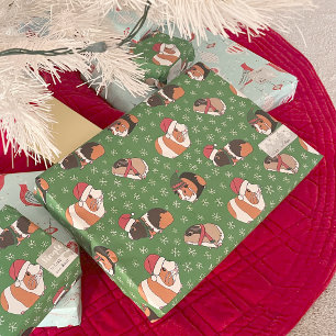 Festive Guinea Pigs Kerstmis gevlekt Cadeaupapier