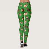 Festive Guinea Pigs Kerstmis gevlekt Leggings (Achterkant)