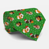 Festive Guinea Pigs Kerstmis gevlekt Stropdas (Opgerold)