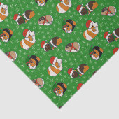 Festive Guinea Pigs Kerstmis gevlekt Tissuepapier (Detail)