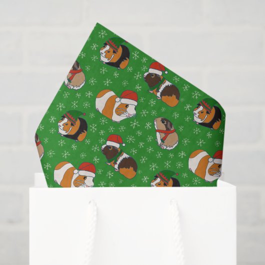 Festive Guinea Pigs Kerstmis gevlekt Tissuepapier (Cadeauzakje)