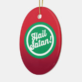 Festive Hail Satan Keramisch Ornament (Links)
