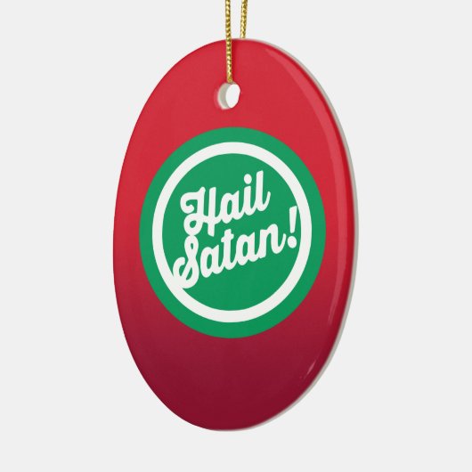 Festive Hail Satan Keramisch Ornament (Links)