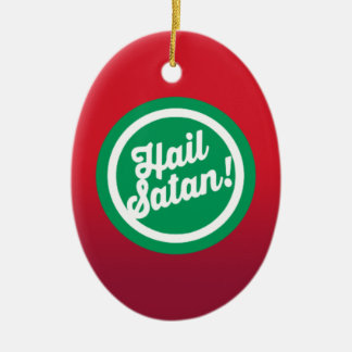 Festive Hail Satan Keramisch Ornament