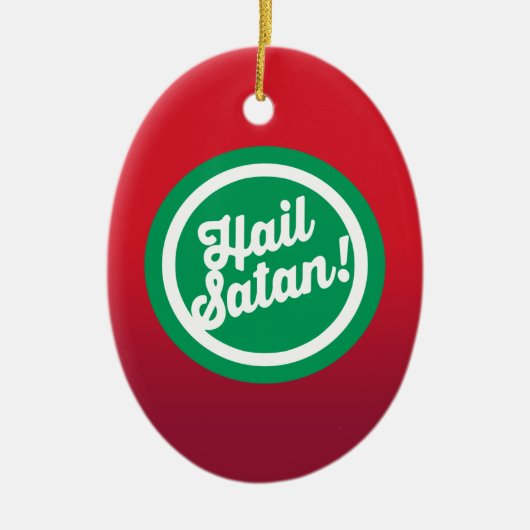 Festive Hail Satan Keramisch Ornament (Voorkant)